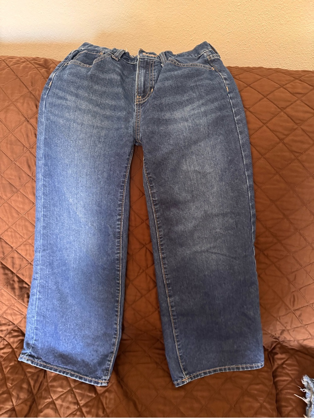 Old Navy Dark Blue High-Rise Baggy Wide Leg Jeans